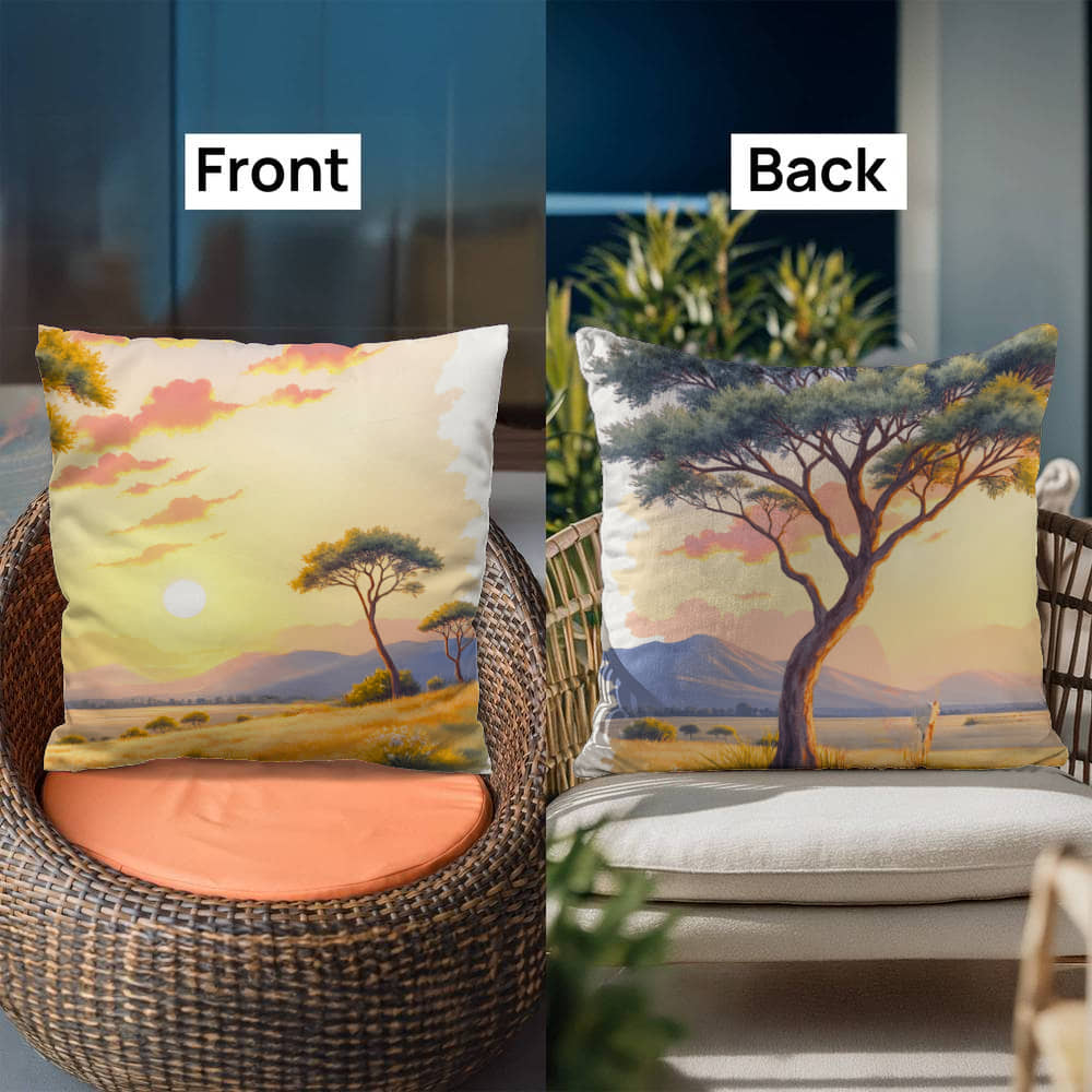 Classic Pillow Cover with Insert; the Savanna Scene
