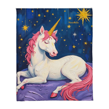 Throw/ Blanket Soft Pastel Sherpa: Unicorn, Rosinelle