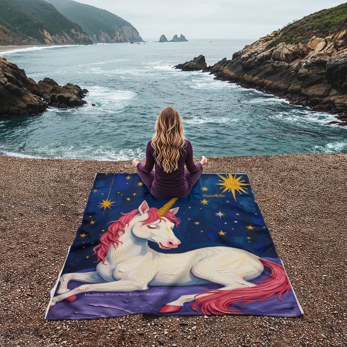 Gift Rosinelle Unicorn Blanket – Soft Pastel Sherpa Throw for Kids