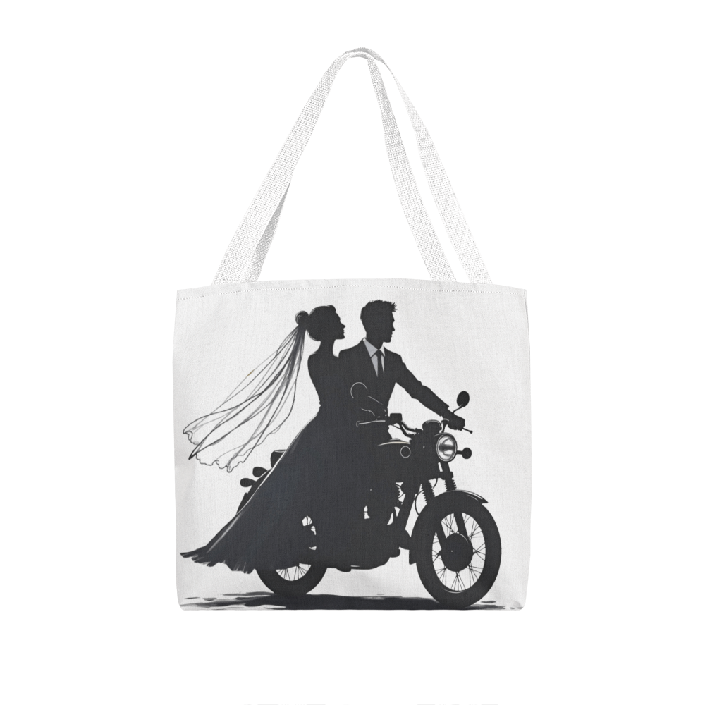 Classic Tote Bag: Motorcycle Bride