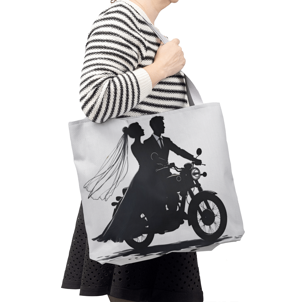 Classic Tote Bag: Motorcycle Bride