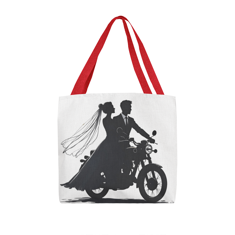 Classic Tote Bag: Motorcycle Bride