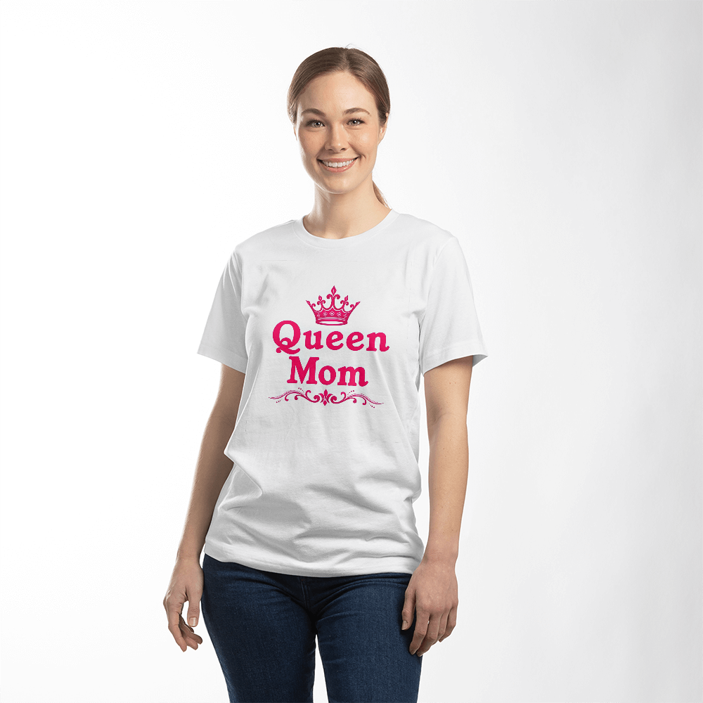 T-shirt White: Queen Mom