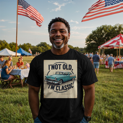 T-shirt: Classic Not Old: Choose Black or White Adult Size