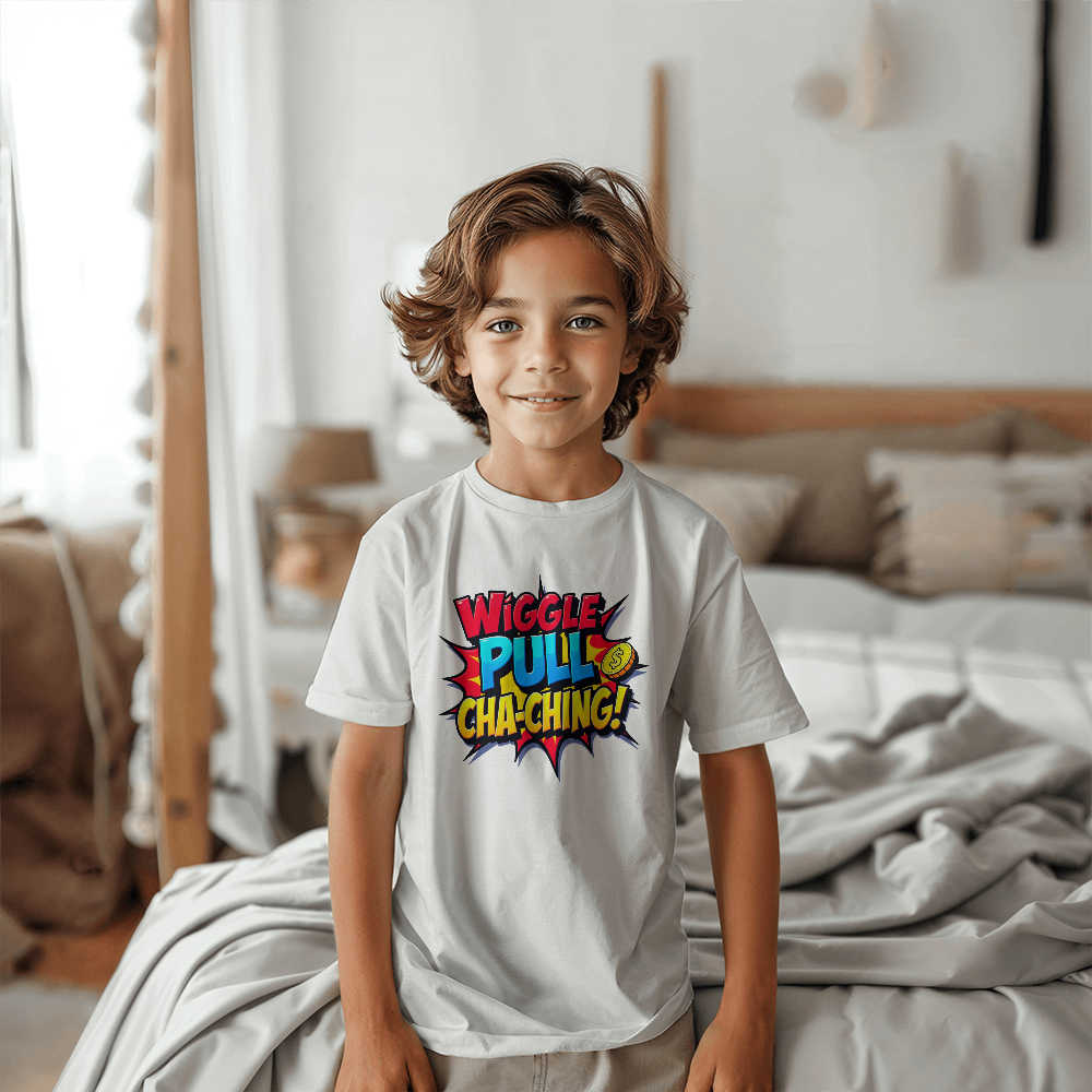 T-shirt: Wiggle, Pull, Cha-Ching Youth