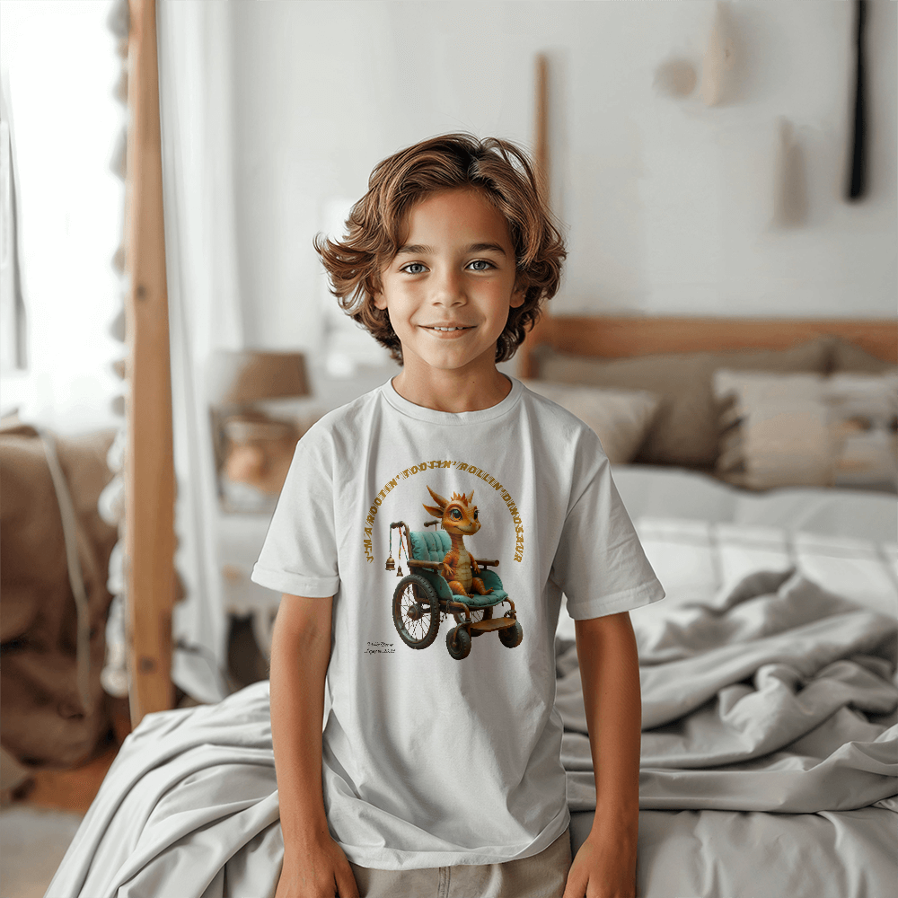 T-shirt Youth: I'm a Rootin' Tootin' Rollin' Dinosaur.