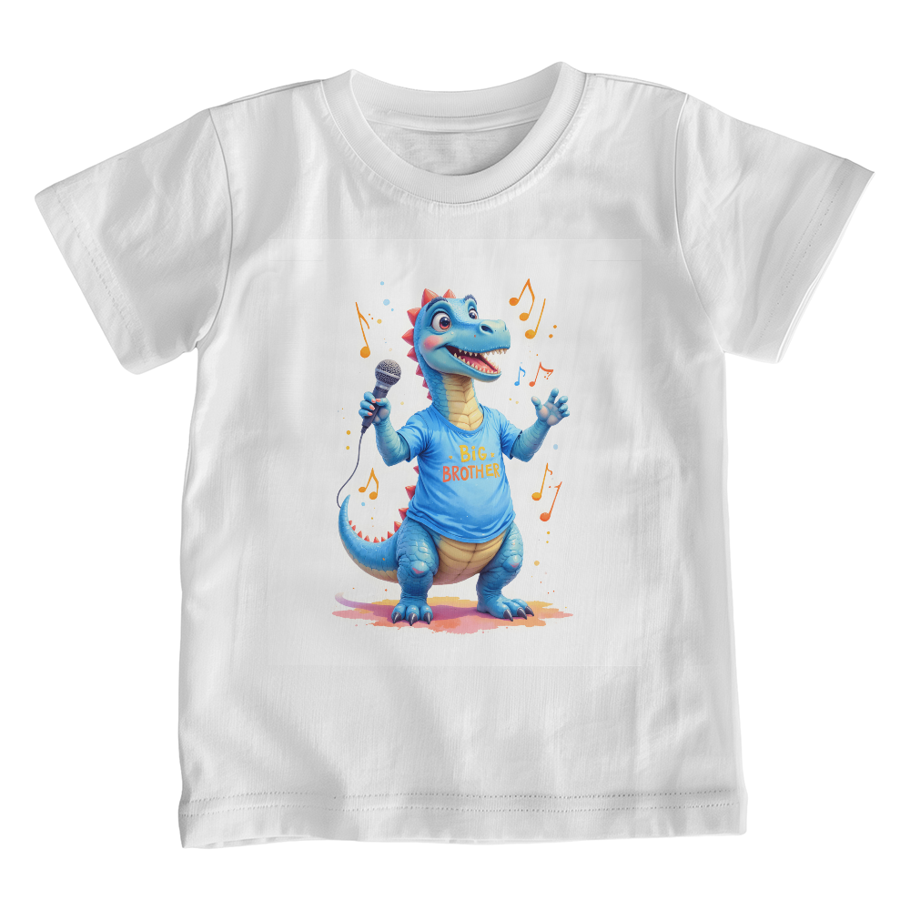 T-shirt Youth Jersey Tee: Big Brother Blue Youth Dinosaur