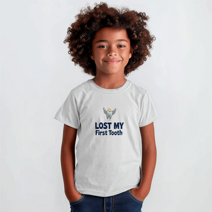T-shirt white: I Lost My First Tooth Youth Size