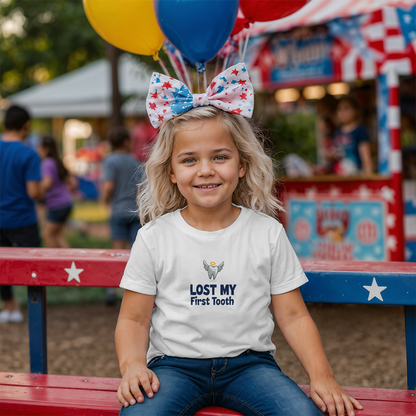 T-shirt white: I Lost My First Tooth Youth Size