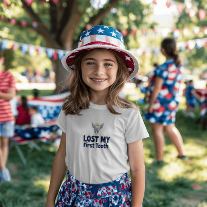T-shirt white: I Lost My First Tooth Youth Size