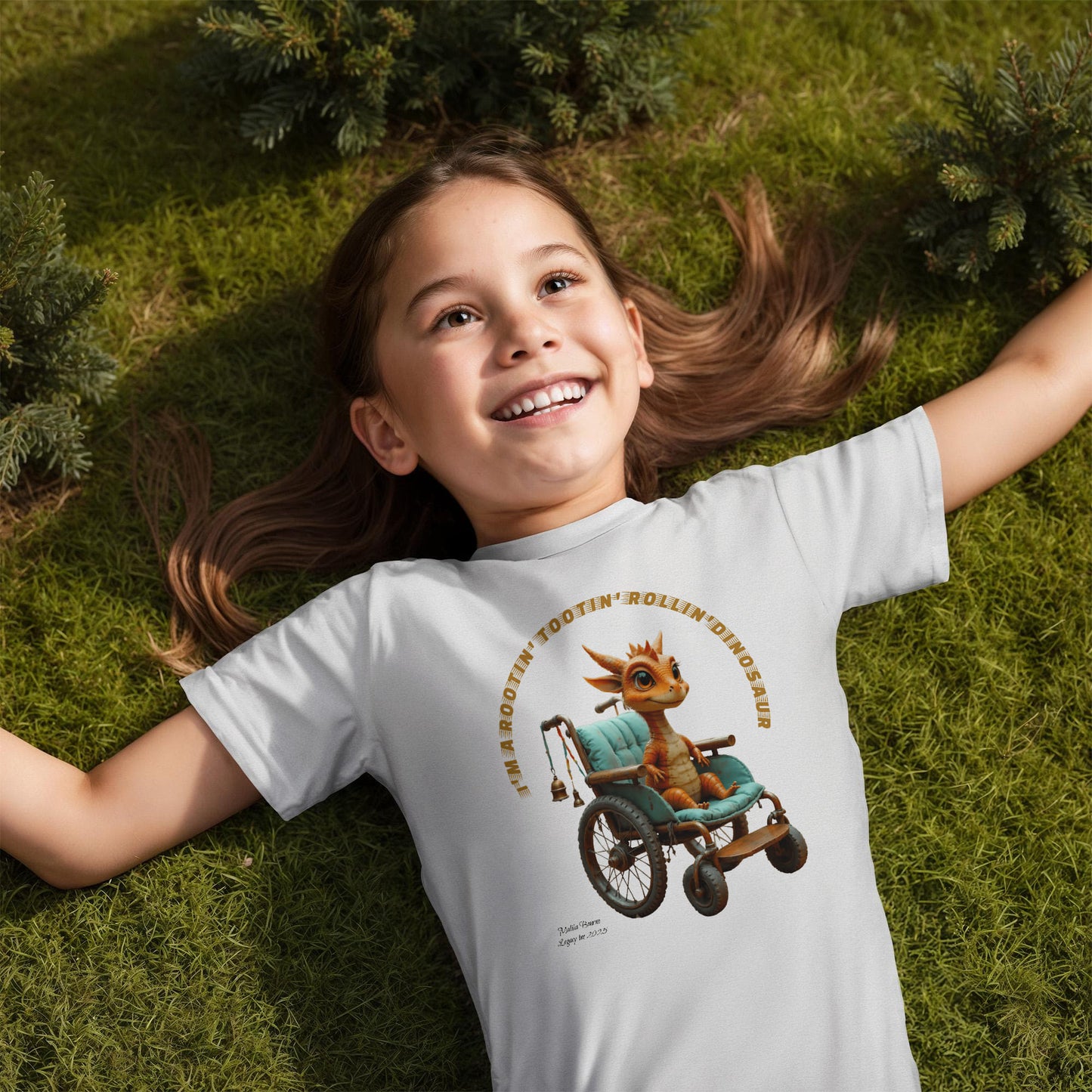 T-shirt Youth: I'm a Rootin' Tootin' Rollin' Dinosaur.