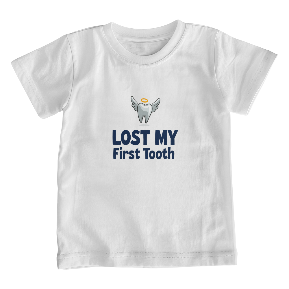 T-shirt white: I Lost My First Tooth Youth Size