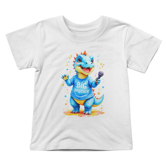 T-shirt Toddler Jersey Tee: Big Brother Blue Toddler Dinosaur