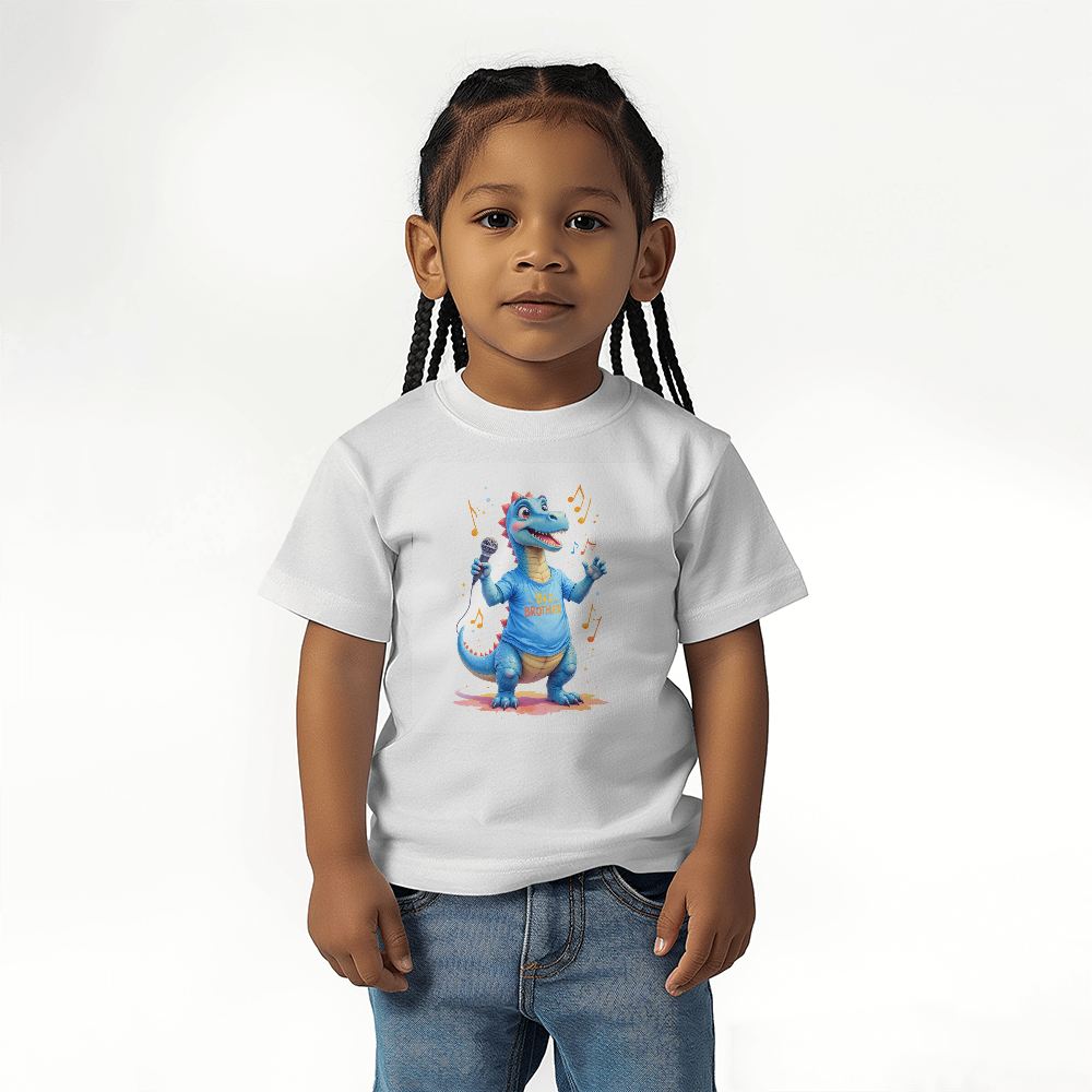 T-shirt Toddler Jersey Tee: Big Brother Blue Youth Dinosaur
