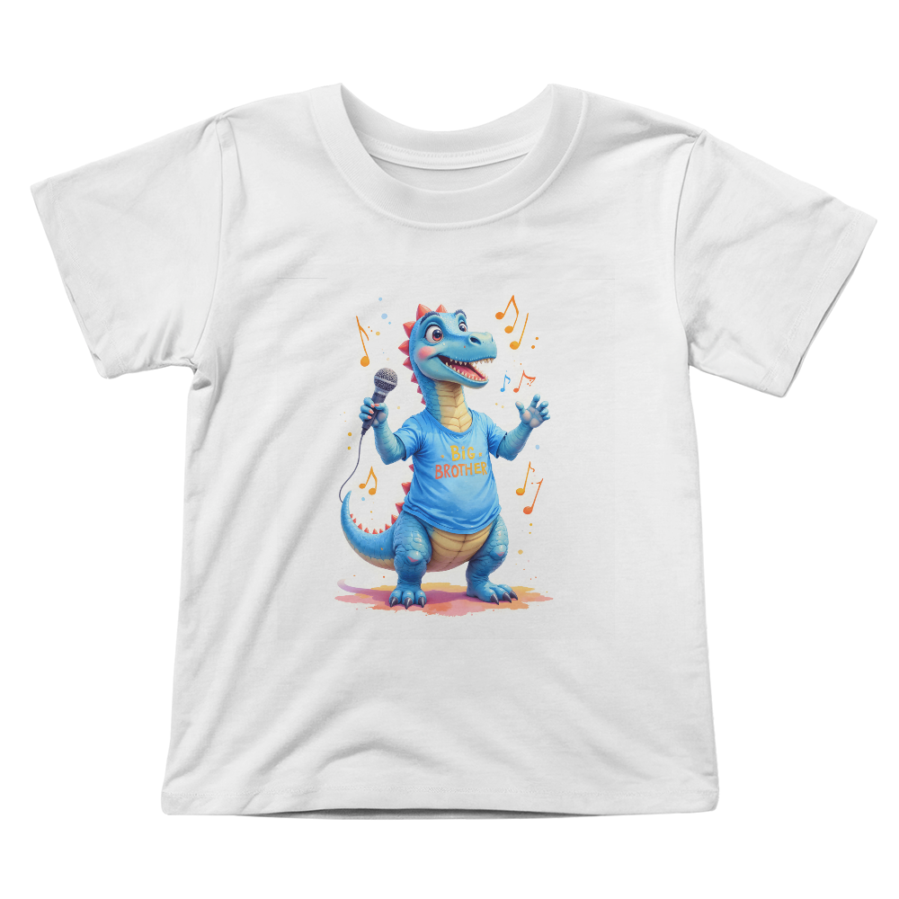 T-shirt Toddler Jersey Tee: Big Brother Blue Youth Dinosaur