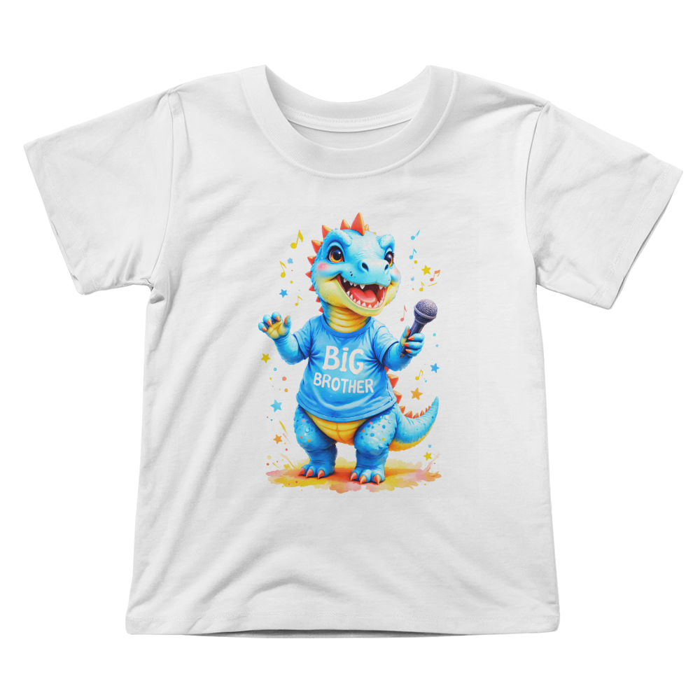 T-shirt Toddler Jersey Tee: Big Brother Blue Toddler Dinosaur