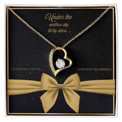 ✨ Forever Love Necklace – A Golden Whisper of Infinite Devotion
