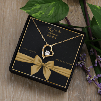 ✨ Forever Love Necklace – A Golden Whisper of Infinite Devotion