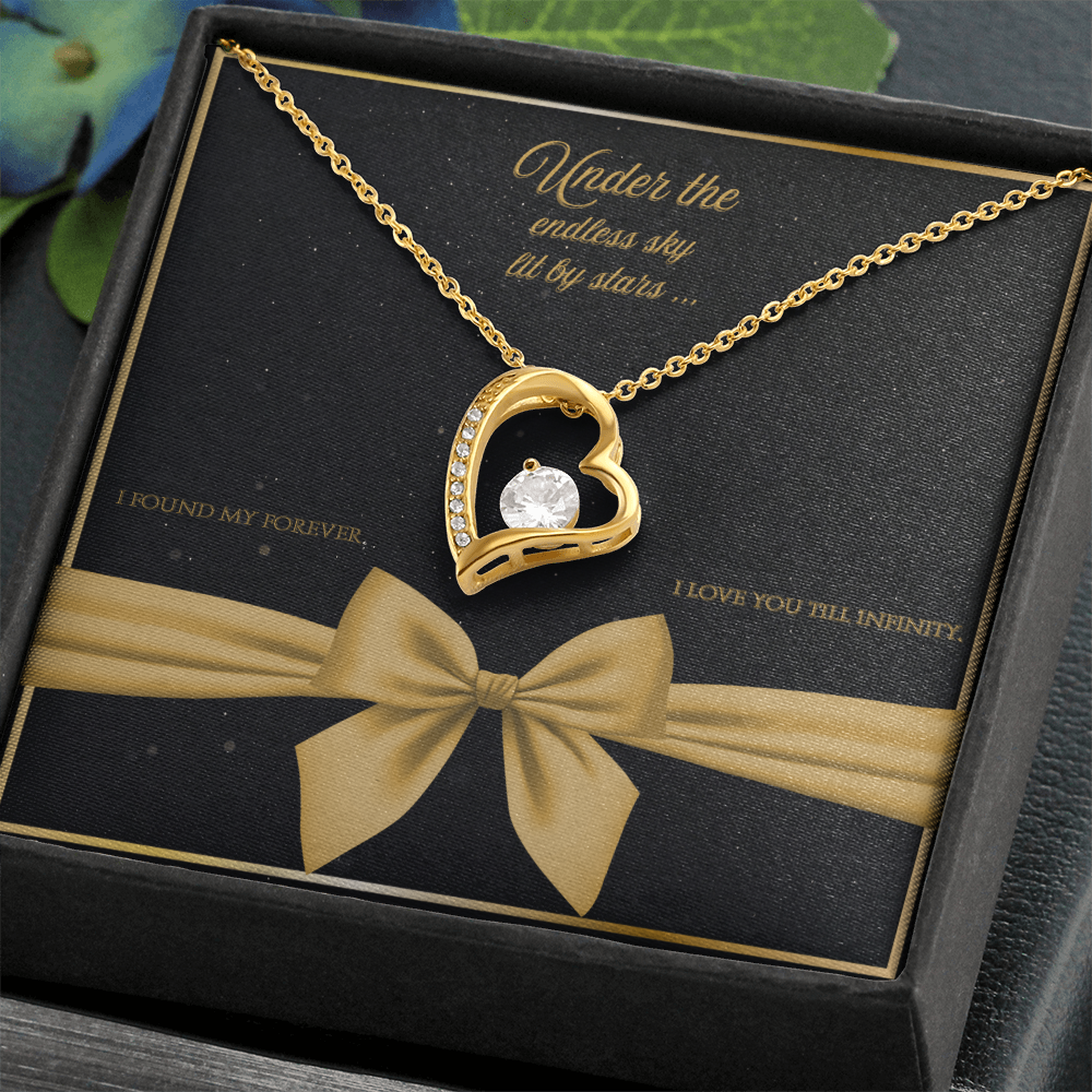✨ Forever Love Necklace – A Golden Whisper of Infinite Devotion