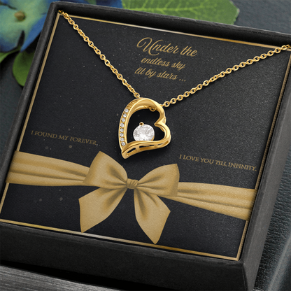 ✨ Forever Love Necklace – A Golden Whisper of Infinite Devotion