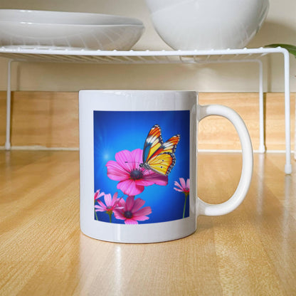 Golden Wings & Petal Sips: Ceramic Mug Relaxation Routine