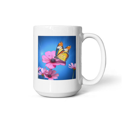 Golden Wings & Petal Sips: Ceramic Mug Relaxation Routine