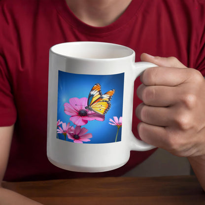 Golden Wings & Petal Sips: Ceramic Mug Relaxation Routine