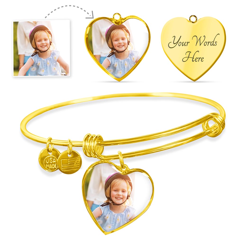 Luxury Heart Bangle That She always wanted: Non-Message Card