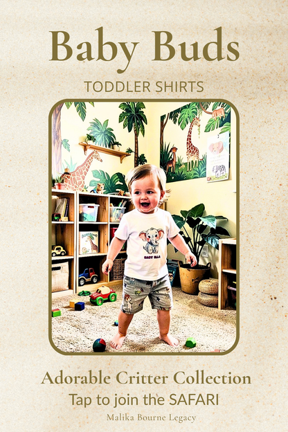 Toddler Tee: Cute Baby Elephant 'Baby Ella' Graphic Shirt