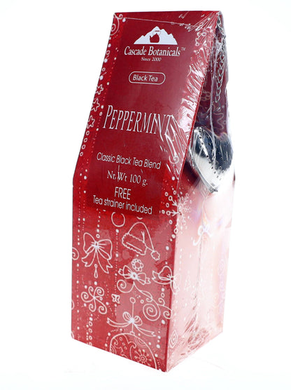 Holiday Tea Peppermint Gift Box – Includes FREE Strainer