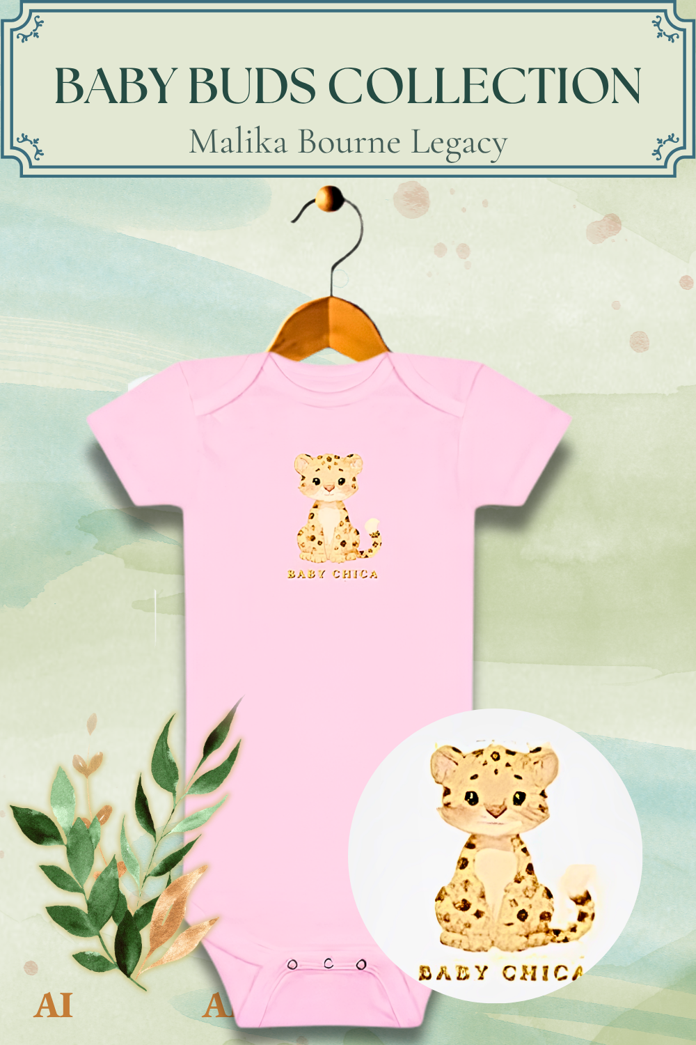 Baby Buds Collection — Chica Cheetah Baby Bodysuit