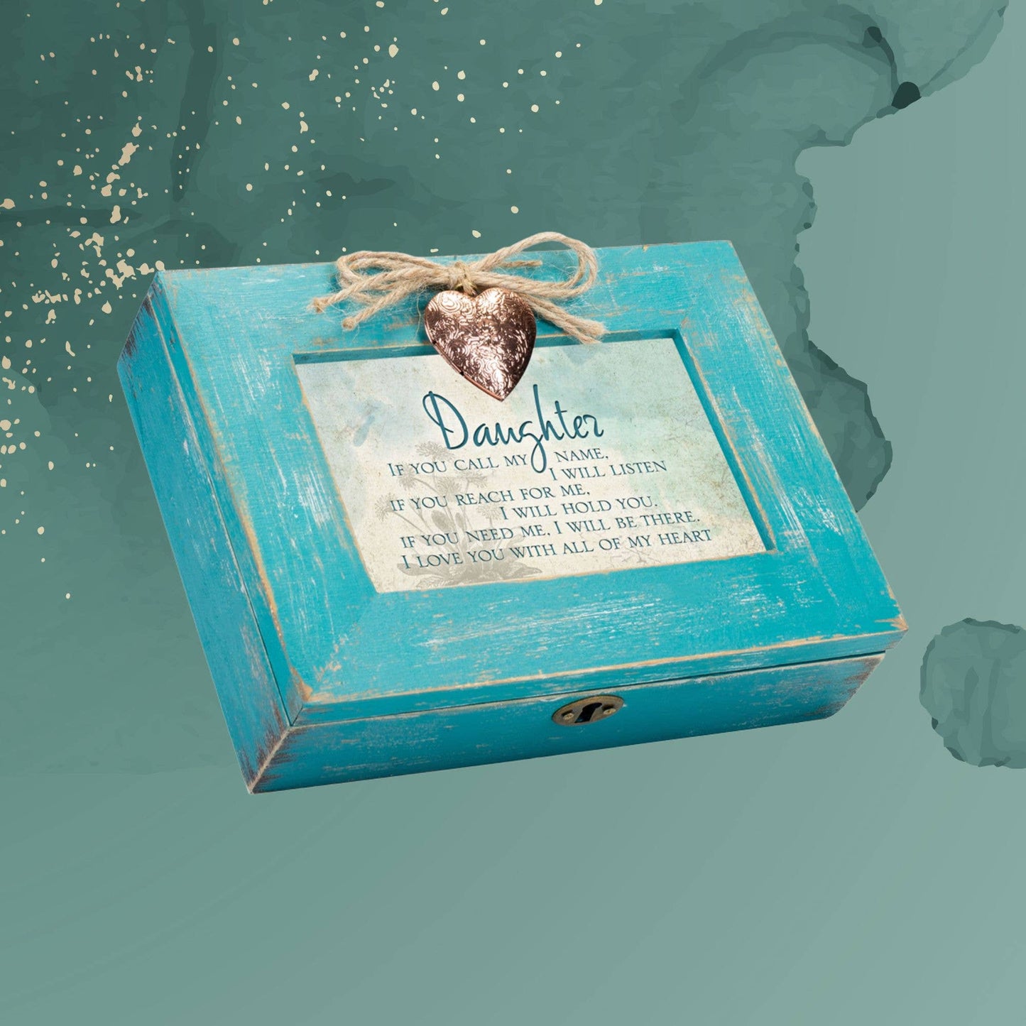Gift for a Lovely Daughter: Distressed Locket Box