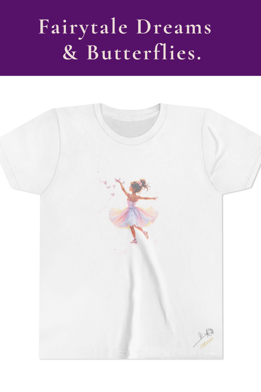 Youth Tee — Ballerina's Fairytales and Butterfly Dreams T-shirts