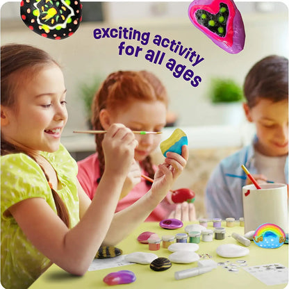 Kids Rock Painting Kit - Glow in the Dark - Arts & Crafts