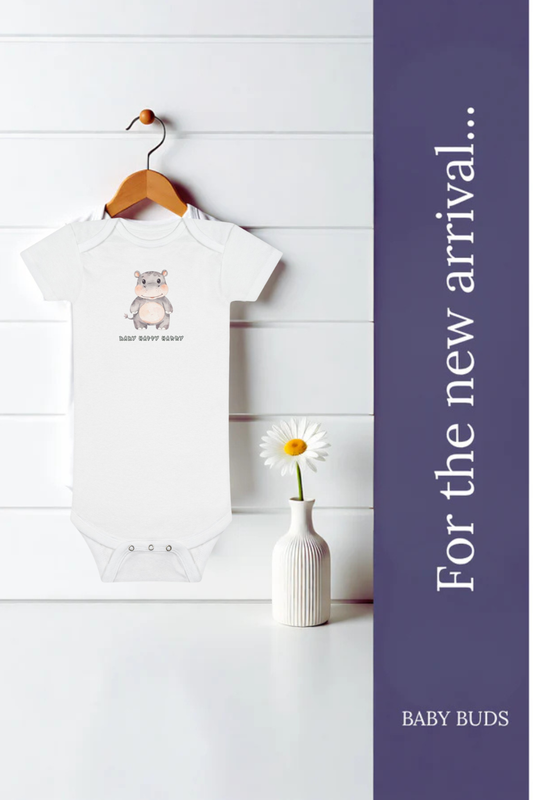 Baby Buds Collection — Happy Harry Hippo Baby Bodysuit