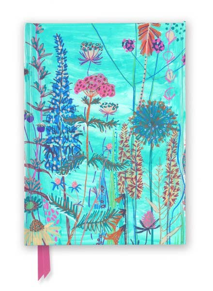 Notebook with floral design on a white background