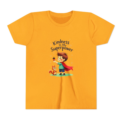 Affirmation Kids T‑Shirt – " Kindness is My Superpower– Back to School Confidence Tee