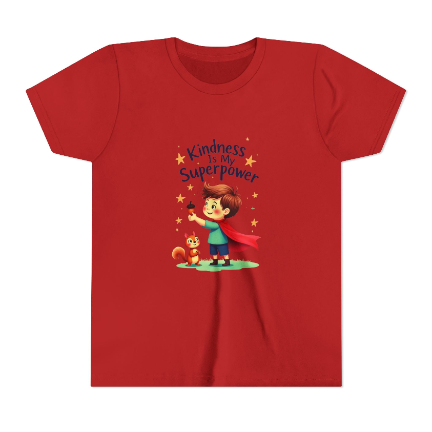 Affirmation Kids T‑Shirt – " Kindness is My Superpower– Back to School Confidence Tee