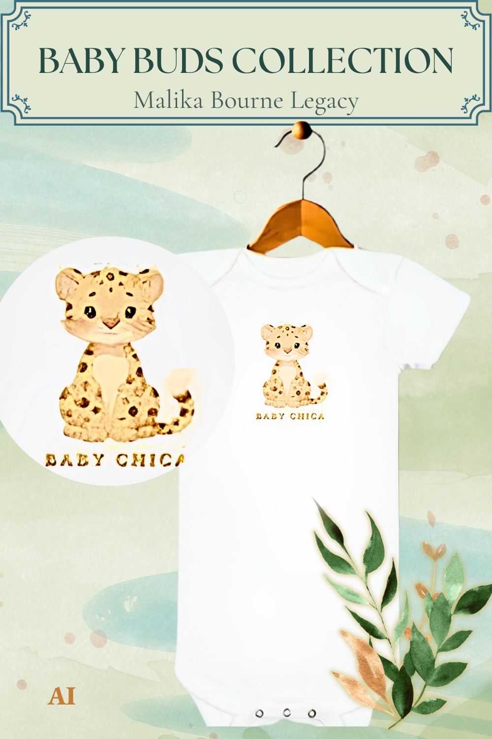 Baby Buds Collection — Chica Cheetah Baby Bodysuit