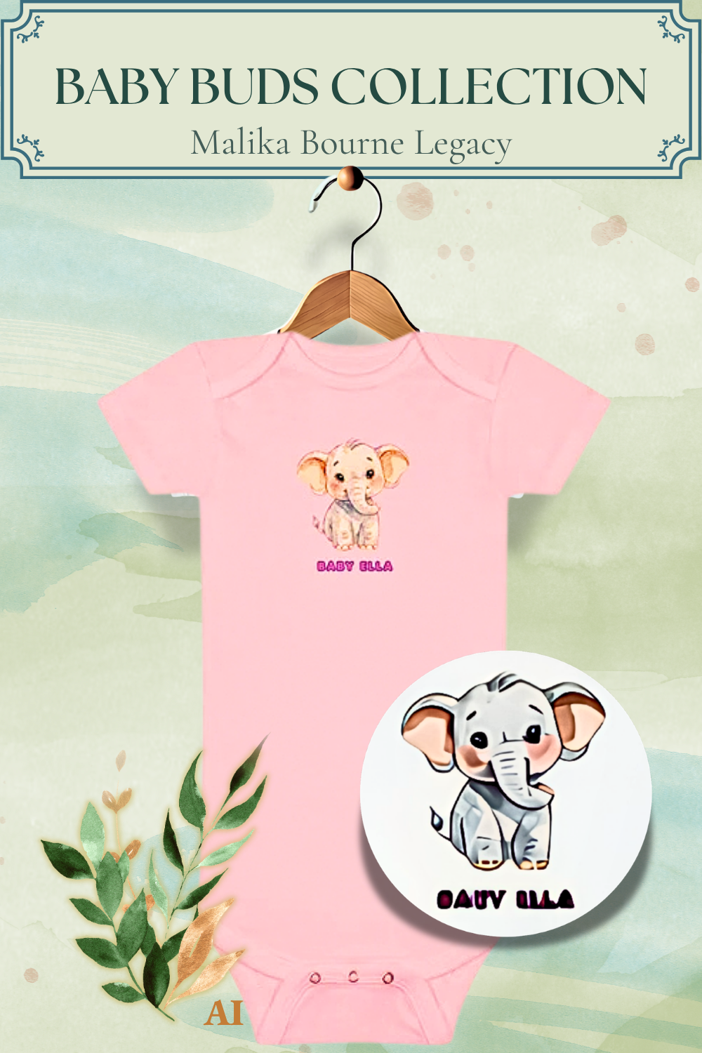 Baby Ella Infant Bodysuit – Soft Pink Newborn Onesie for Baby Girls
