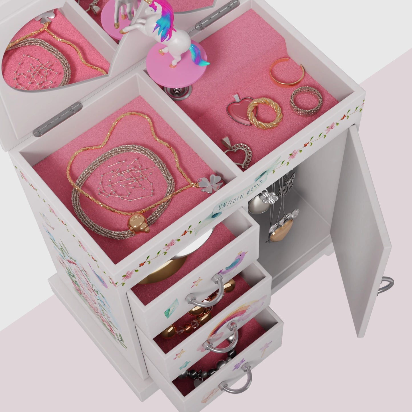 Unicorn Musical Jewelry Box For Kids, Gifts For Girls, Toy