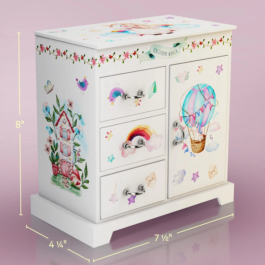 Unicorn Musical Jewelry Box For Kids, Gifts For Girls, Toy